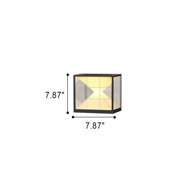 Poste de luz para puerta exterior, moderno, creativo, rectangular, de acrílico y acero inoxidable, resistente al agua 