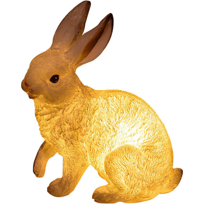 Solar Modern Plexiglass Rabbit 1-Light Outdoor Landscape Light