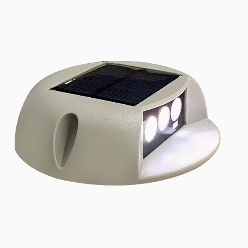 Modern Round Solar LED Outdoor Garden Walkway Light