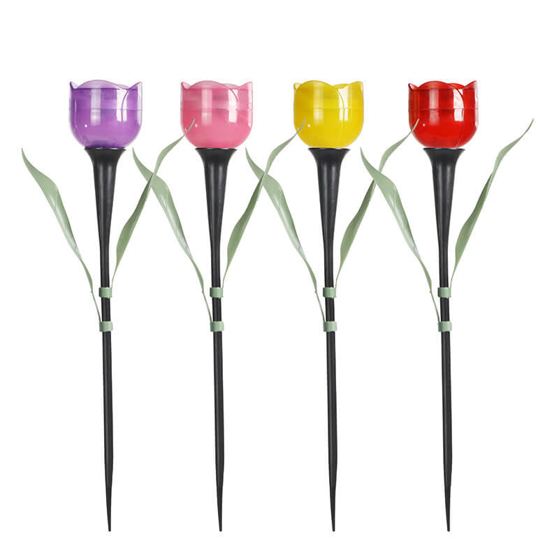 Lámpara LED solar moderna con forma de tulipán para jardín, decorativa, para el suelo 