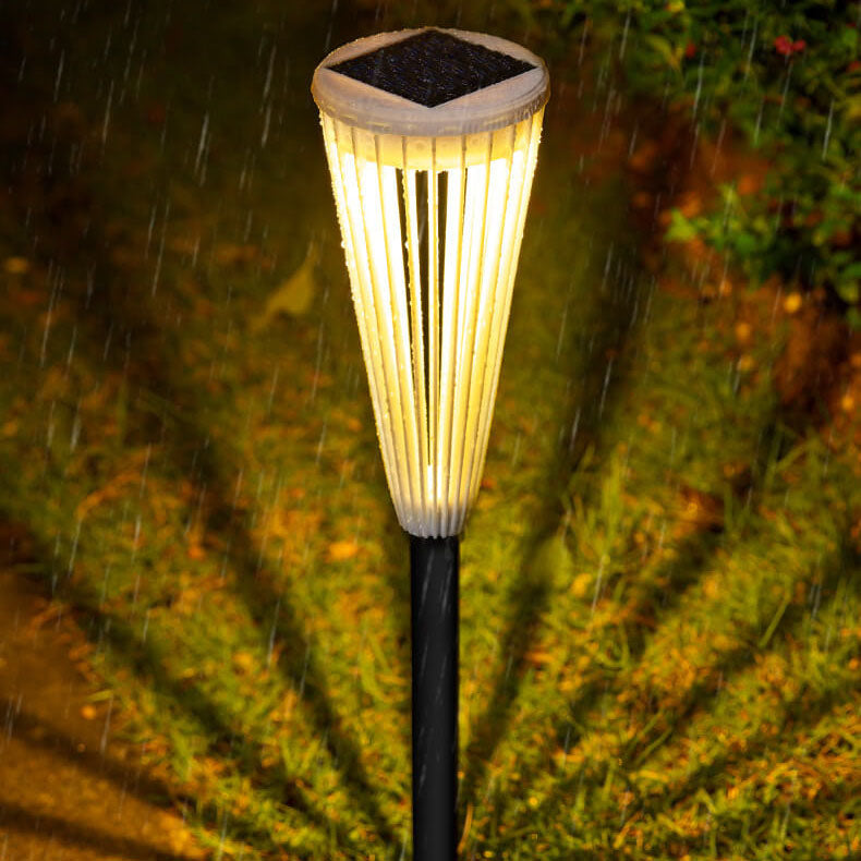 Lampe de paysage à LED imperméable à l'eau pour jardin, pelouse, parapluie creux d'extérieur solaire 