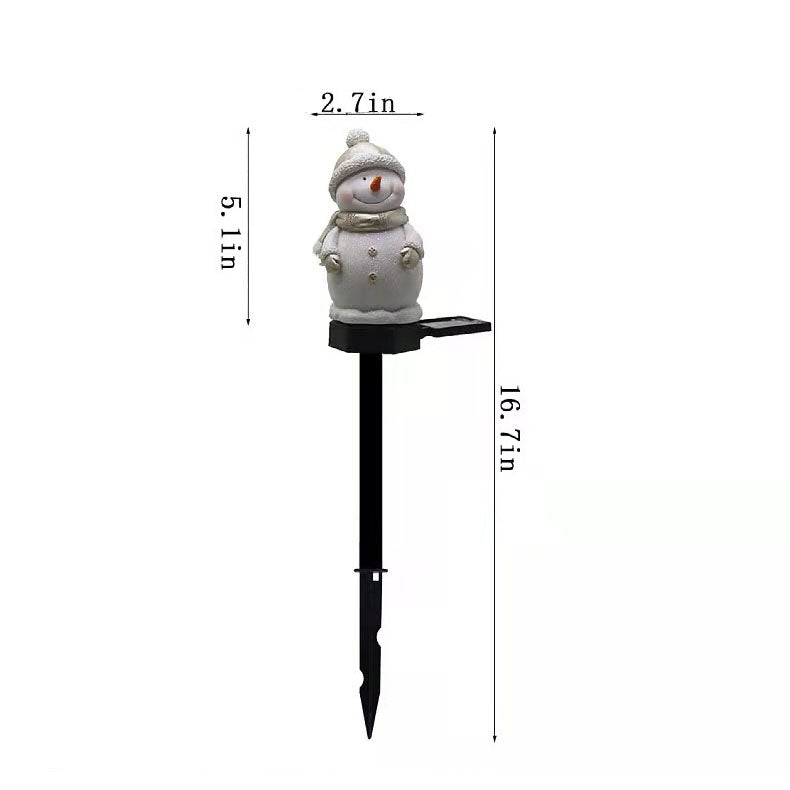 Modern Christmas Snowman Solar Outdoor Lawn LED Garden Ground Insert Landscape Light