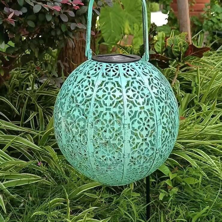 Tiffany Solar Creative Hollow Lantern Waterproof LED Outdoor  Lawn Landscape Light