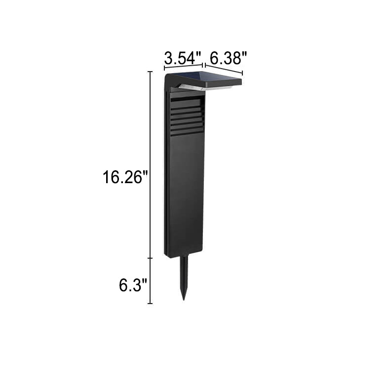 Lámpara LED solar cuadrada plana y sencilla para exteriores, impermeable, para jardín, suelo, paisaje 