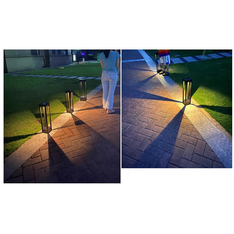 Modern Simple Solar Square Frame LED Outdoor Lawn Garden Landscape Light