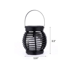 Lampe décorative de jardin étanche à LED en forme de cage à flamme solaire d'extérieur 