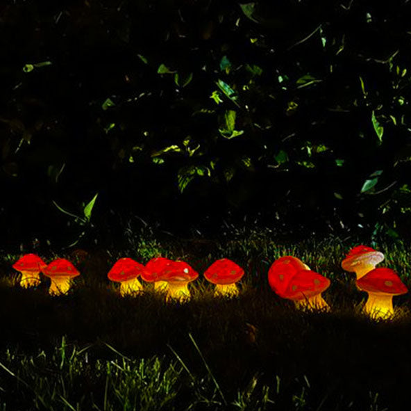 Modern Creative Mushroom Solar LED Outdoor Waterproof Garden Light String