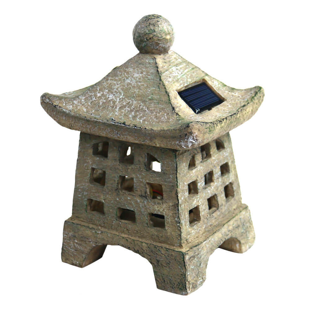 Solar House Pagoda Resin Outdoor Lawn Decorative Landscape Light