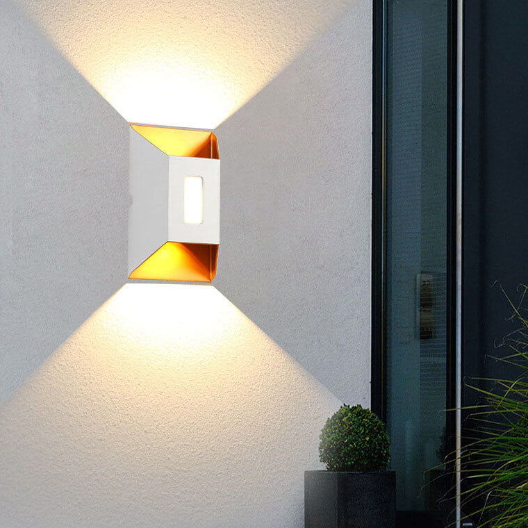 Modern Aluminum Lens Outdoor Waterproof Patio LED Wall Sconce Lamp