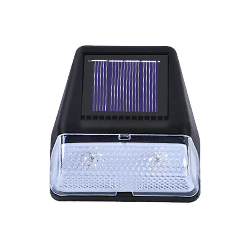 Lámpara de pared LED solar cuadrada de plástico moderna, impermeable, para exteriores, patio y jardín 