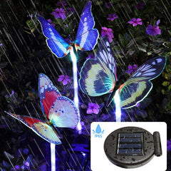 Outdoor Decoration Simulation Fiber Optic Butterfly LED Lawn Insert Landscape Light