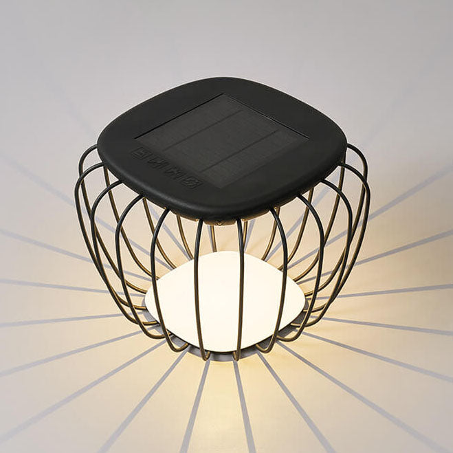 Solar Creative Minimalist PE Cage Decoration LED Outdoor Landscape Light