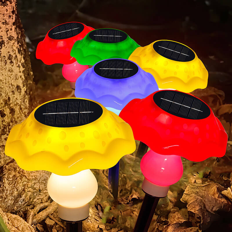 Solar Modern Creative ABS Mushroom LED Outdoor Landscape Light