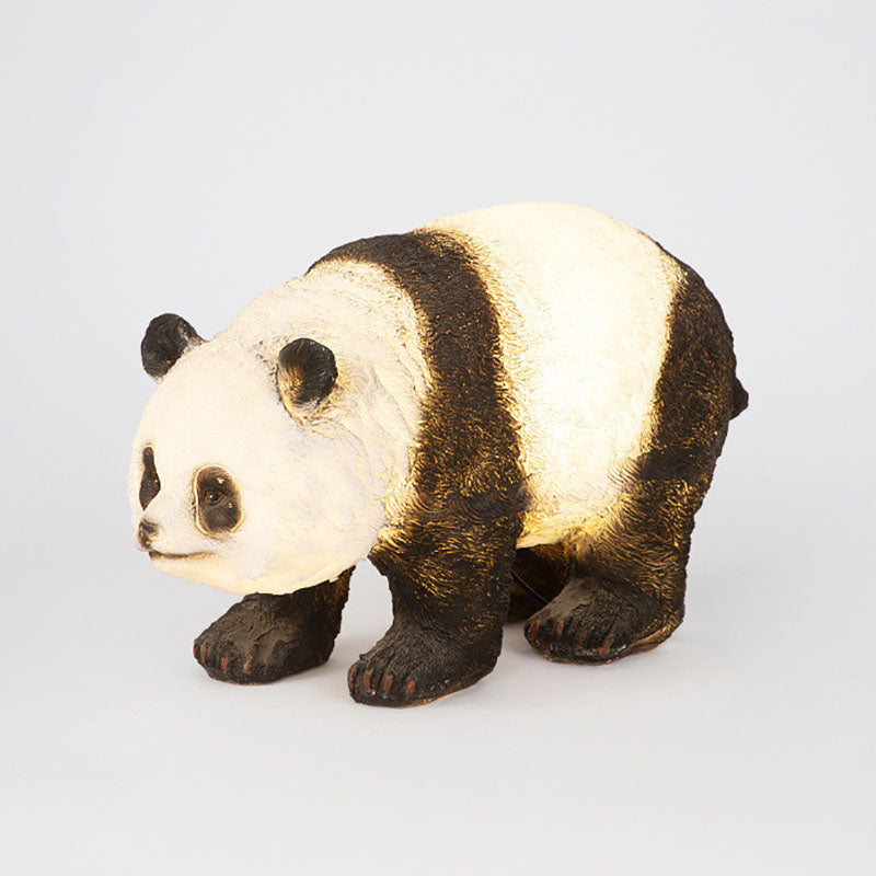 Lampe de paysage à LED en forme d'animal panda en résine créative contemporaine pour jardin