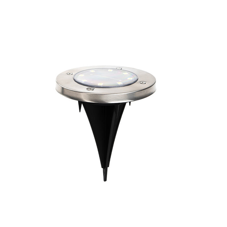 Solar Outdoor Light Round 8 LED Buried Garden Lawn Landscape Light