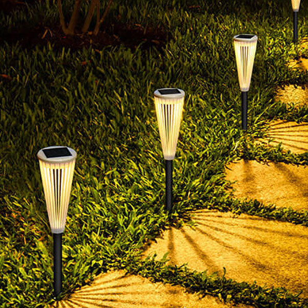 Lampe de paysage à LED imperméable à l'eau pour jardin, pelouse, parapluie creux d'extérieur solaire 