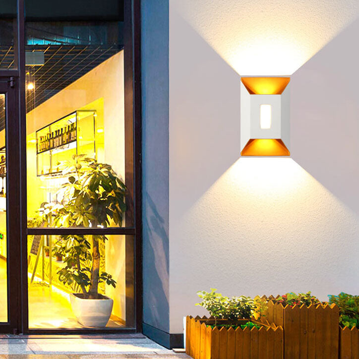 Modern Aluminum Lens Outdoor Waterproof Patio LED Wall Sconce Lamp