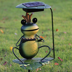 Outdoor Solar Frog Iron LED Garden Ground Insert Landscape Light