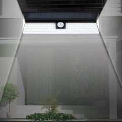 Modern Black Rectangular Human Sensor Solar Waterproof Outdoor Garden LED Wall Light