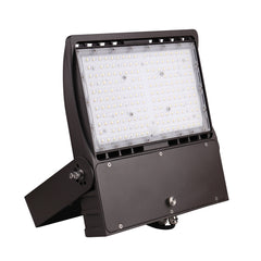 Foco LED de 150 vatios, 5700 K, CA 120-277 V, bronce, regulable, iluminación exterior, luces de seguridad LED impermeables IP65 para patios, estacionamientos, áreas de juegos y estadios