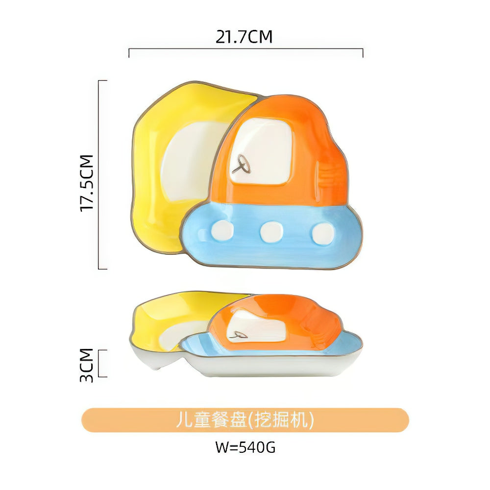 Placas para niños de vehículos de ingeniería de automóviles, excavadoras, aviones