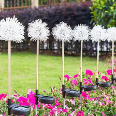 Solar Dandelion Aluminum Wire Globe Light LED Outdoor Waterproof Luminous Garden Insert Ground Landscape Light