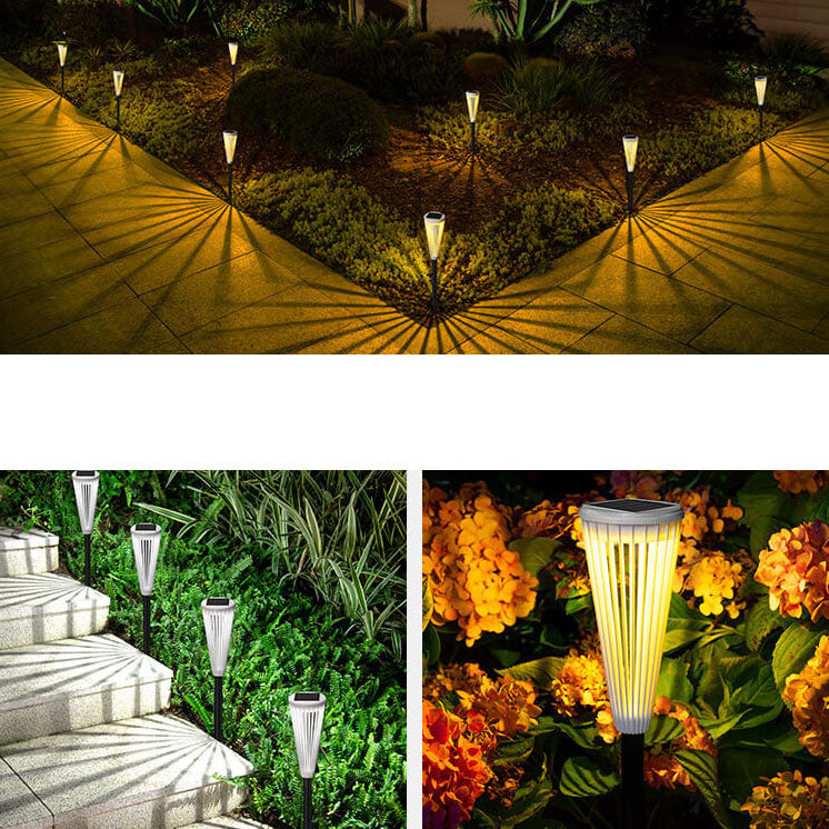 Lampe de paysage à LED imperméable à l'eau pour jardin, pelouse, parapluie creux d'extérieur solaire 