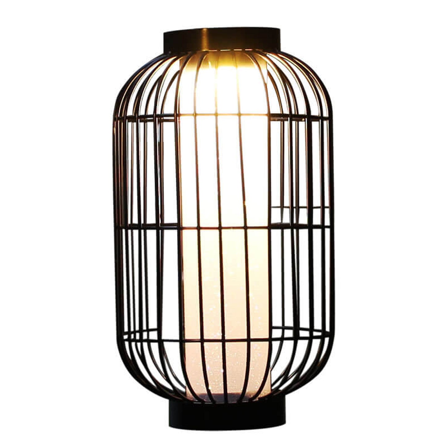 Solar Chinese Striped Lantern Design LED Outdoor Hangable Garden Decorative Light