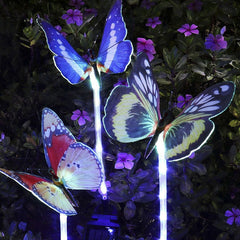 Outdoor Decoration Simulation Fiber Optic Butterfly LED Lawn Insert Landscape Light