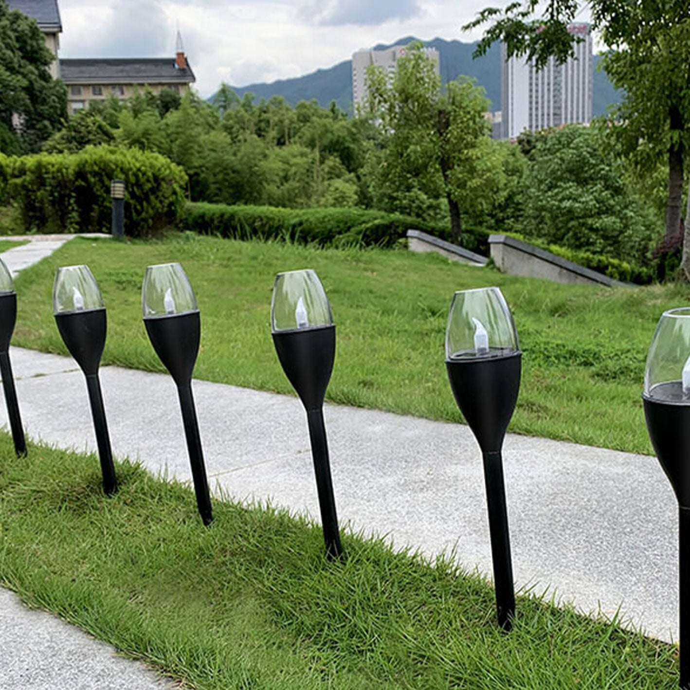 Solar Candle Wine Glasses Outdoor Patio Lawn LED Lights Landscape Light