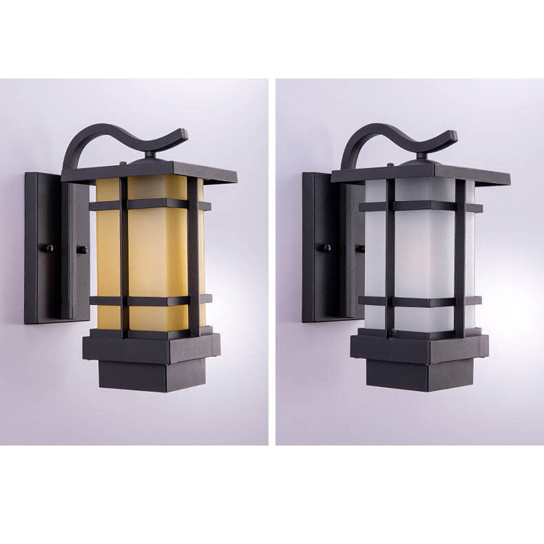 Lampe de pilier de jardin en verre et aluminium imperméable pour paysage extérieur 