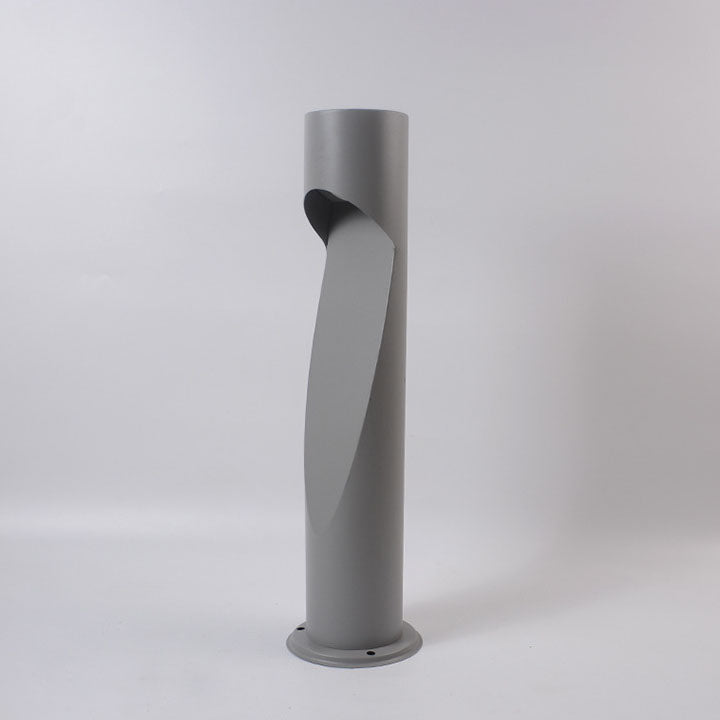 Lámpara LED minimalista creativa con forma de columna geométrica hueca para exteriores, resistente al agua, para césped y paisaje 