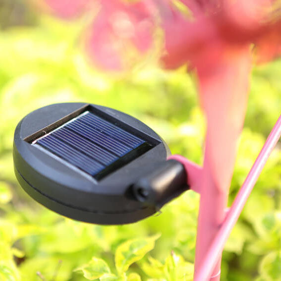 Lampe de paysage décorative à LED pour patio et pelouse en forme de flamant solaire d'extérieur 