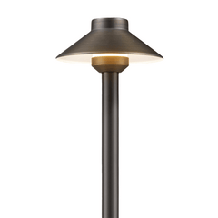 Gardenreet Lampe de chemin de paysage basse tension en laiton massif, éclairage d'accentuation extérieur à LED et éclairage de zone (chapeau)