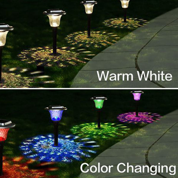 Modern Black Solar RGB LED Outdoor Lawn Garden Ground Insert Light