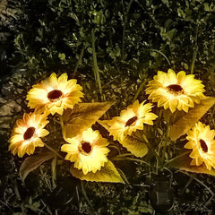 Solar Sunflower 3 Head LED Outdoor Garden Lawn Landscape Light