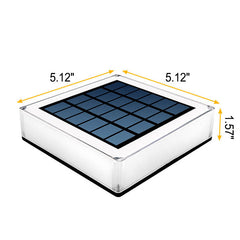 Modern Solar Flat Square Fence Post Waterproof Landscape Light