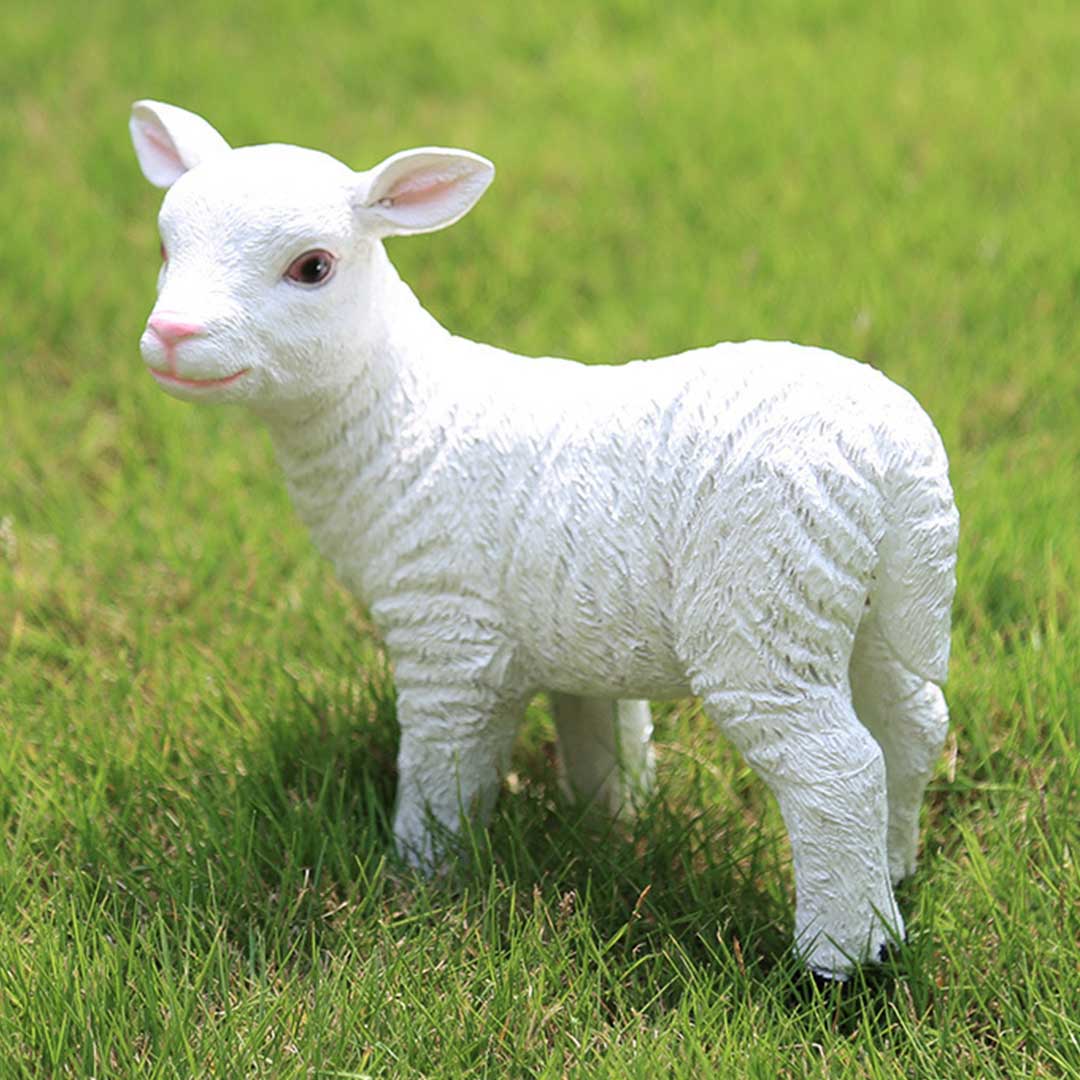 Lamb Garden Resin Statue Decoration