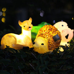 Lampe de jardin à LED solaire en résine en forme d'animal créative et étanche 