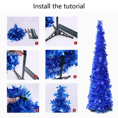 Sapin de Noël artificiel pop-up avec support Magnifique sapin de Noël artificiel pliable pour décorations de Noël