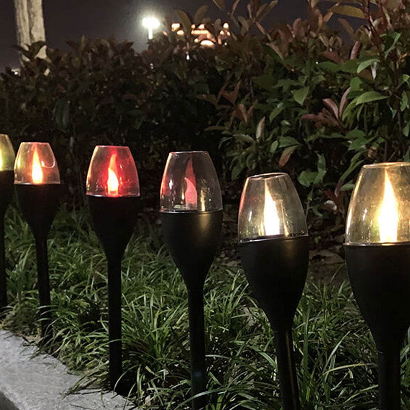 Solar Candle Wine Glasses Outdoor Patio Lawn LED Lights Landscape Light