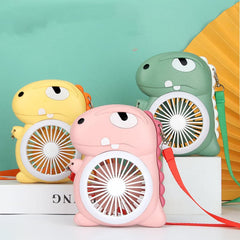 Mini ventilador portátil para estudiantes con forma de dinosaurio