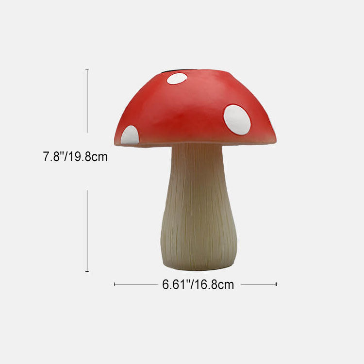 Lampe solaire de jardin à LED en résine en forme de champignon, imperméable, pour extérieur 