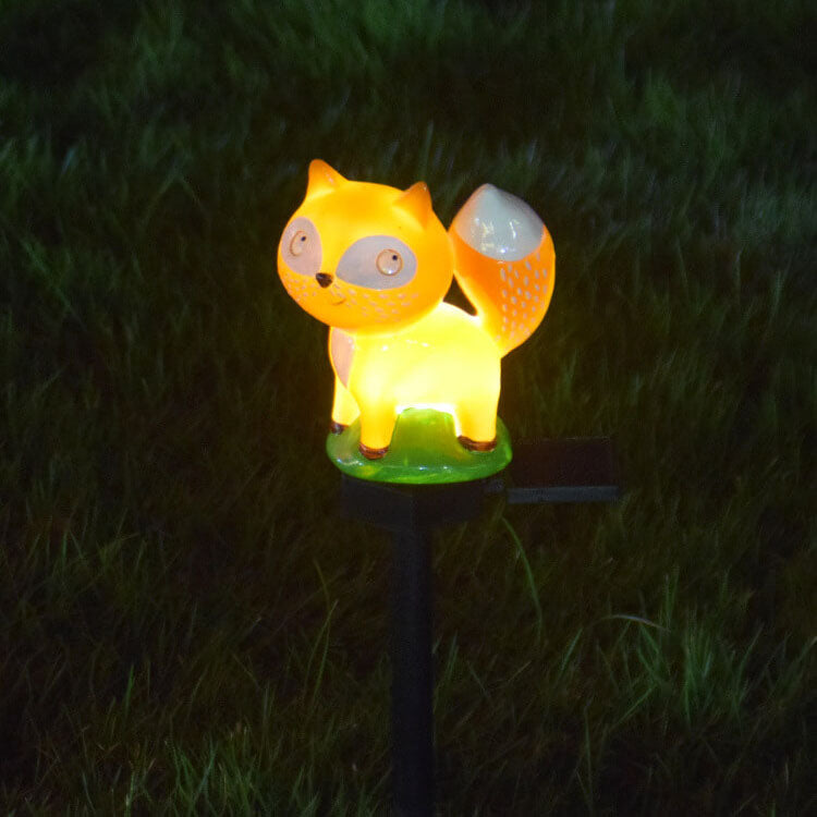 Modern Animals Solar Outdoor Lawn LED Garden Ground Insert Landscape Light