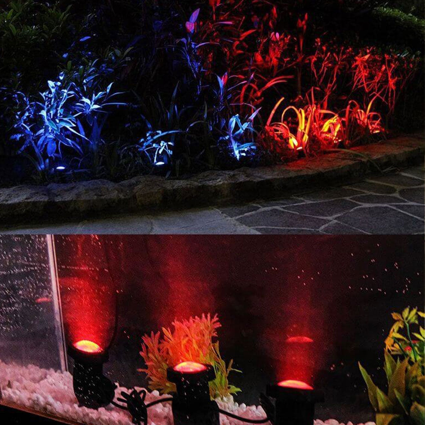 Solar Waterproof RGB Lawn Decoration LED Spotlight Landscape Light