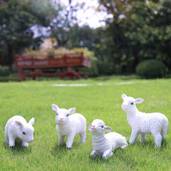 Lamb Garden Resin Statue Decoration