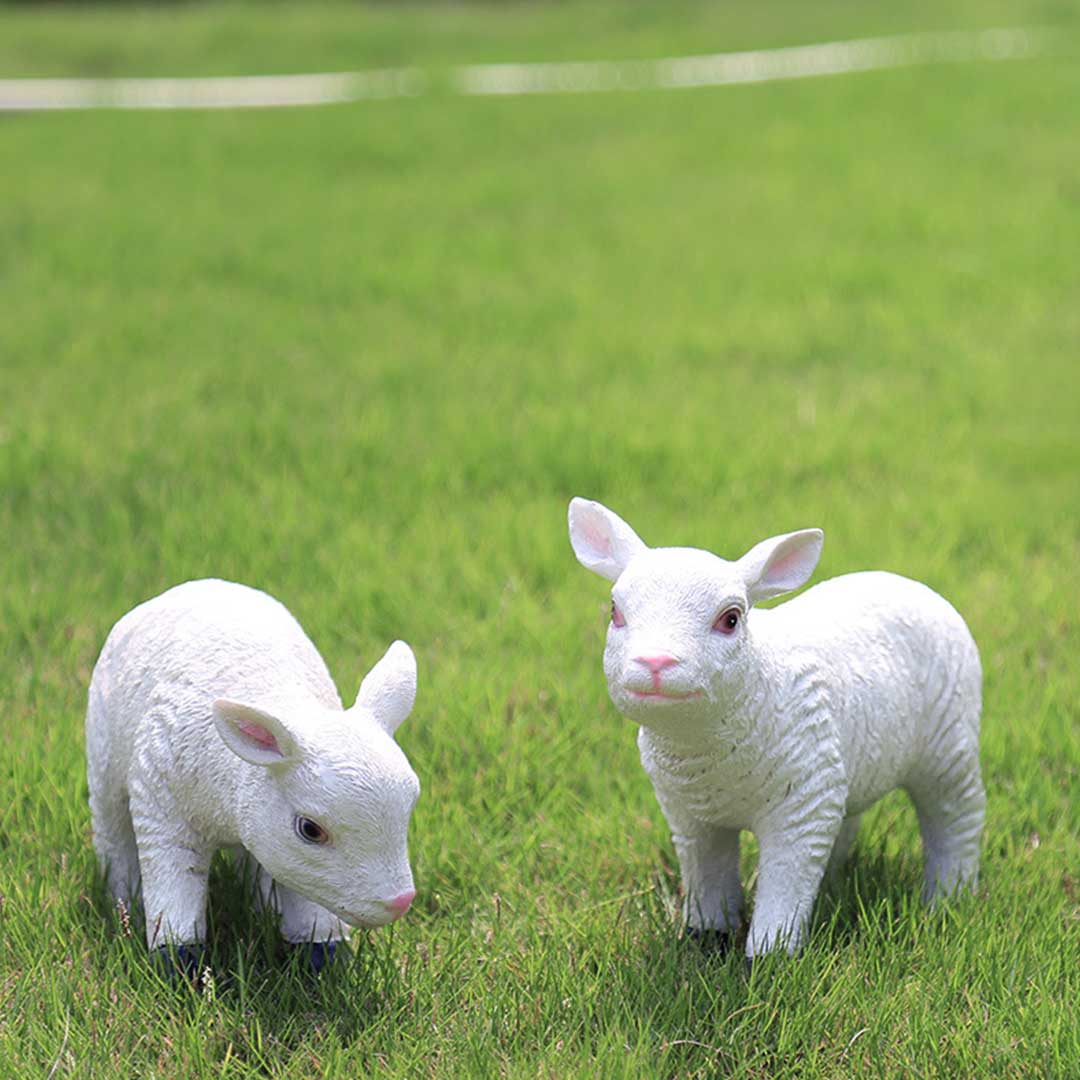 Lamb Garden Resin Statue Decoration