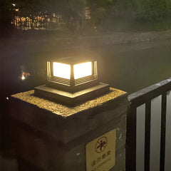 Outdoor Solar Pillar Head Light Square Pillar Head Light Garden Light