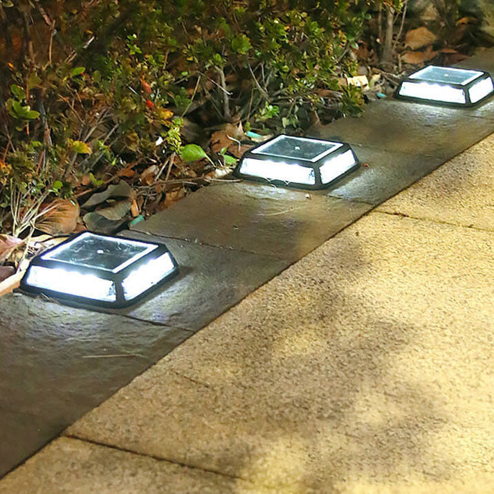 Réverbère de balcon de jardin extérieur à LED solaire étanche carré moderne 