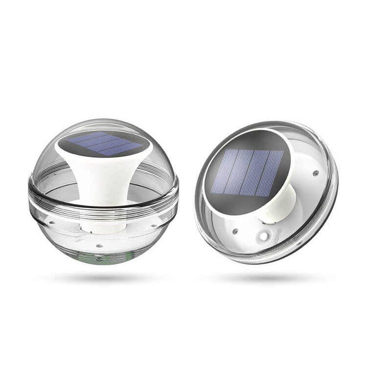 Lampe LED solaire d'extérieur ronde et moderne à énergie solaire 